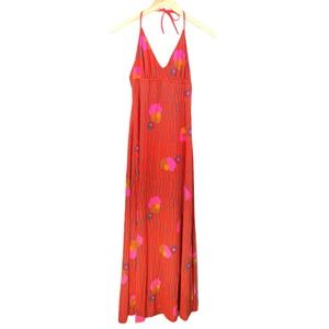 Elizabeth Stewart Vintage 70s Halter Top Maxi Dress Size 10
